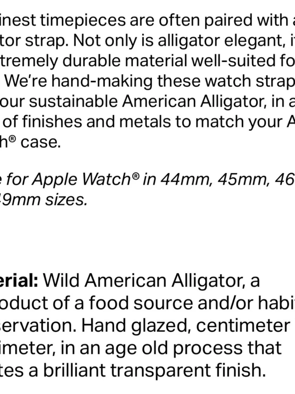 Abas genuine alligator